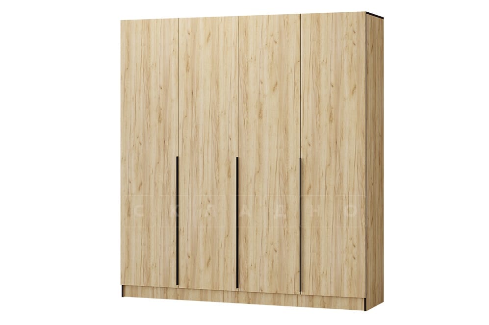 Шкаф распашной Авангард дуб крафт золотой 200 см