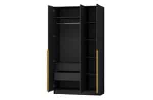 Шкаф распашной Авангард черный 120 см 18220 рублей, фото 2 | интернет-магазин Складно