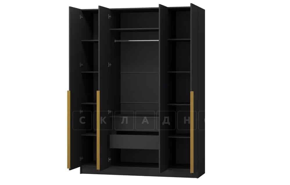 Шкаф распашной Авангард черный 160 см