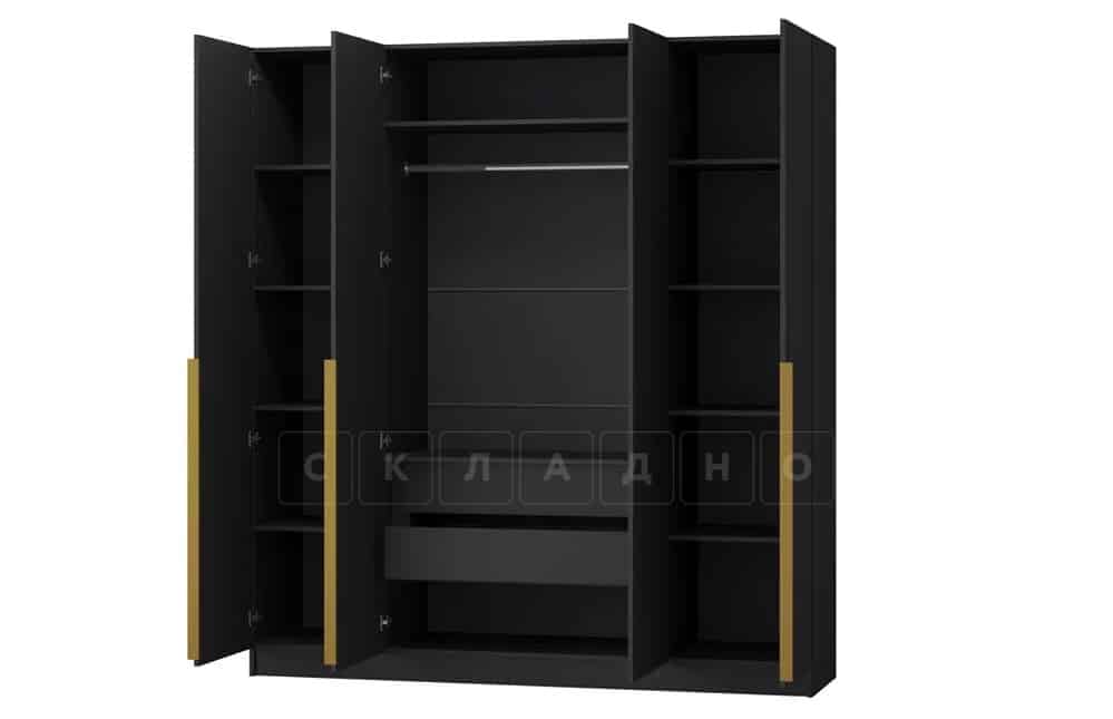 Шкаф распашной Авангард черный 200 см