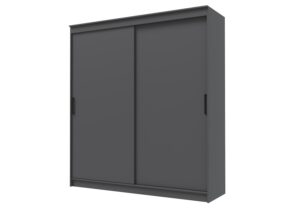 Шкаф-купе ГРАНД 1 с ящиками 2,0 Графит/Графит ЛДСП  26480  рублей, фото 1 | интернет-магазин Складно