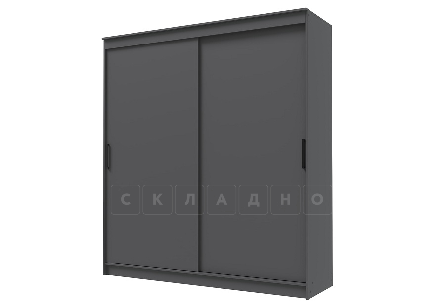 Шкаф-купе ГРАНД 1 с ящиками 2,0 Графит/Графит ЛДСП