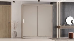 Шкаф-купе ГРАНД 1 с ящиками 2,0 Сатин/Сатин ЛДСП 26480 рублей, фото 3 | интернет-магазин Складно