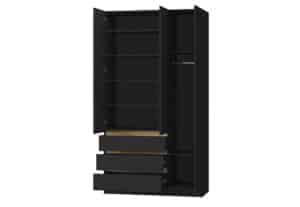 Шкаф Акация трехстворчатый с ящиками черный 19350 рублей, фото 2 | интернет-магазин Складно