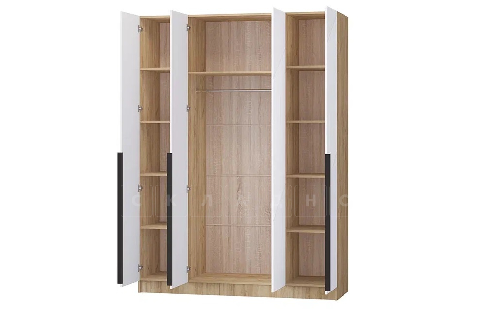 Шкаф распашной мдф Авис белый софтач 160 см