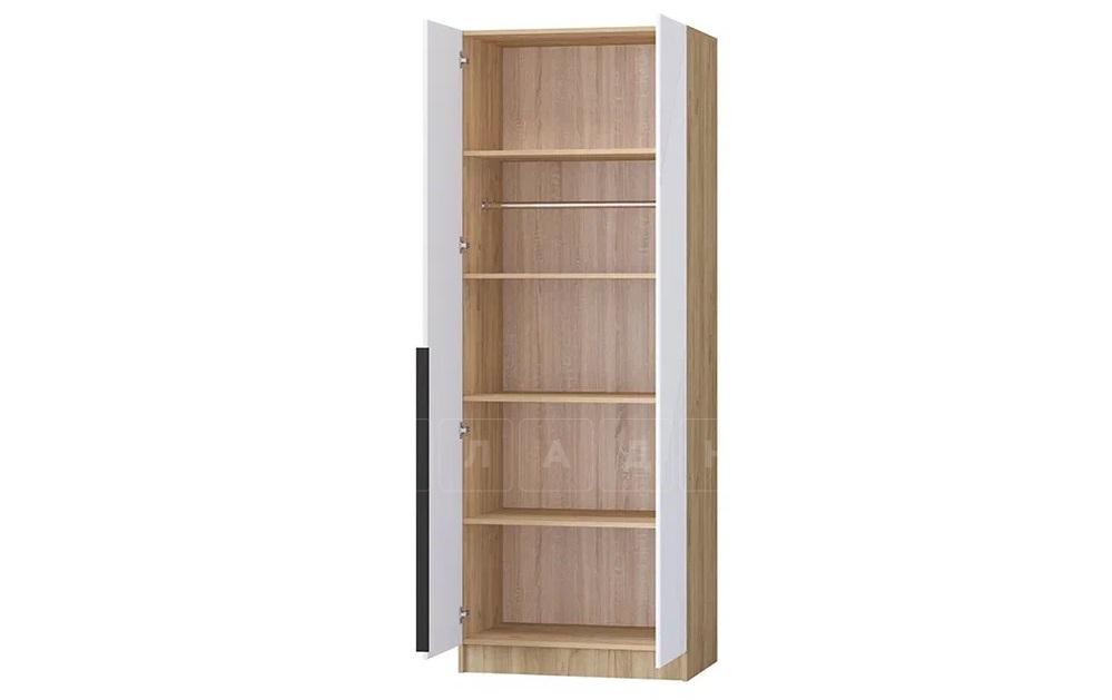 Шкаф распашной мдф Авис белый софтач 80 см