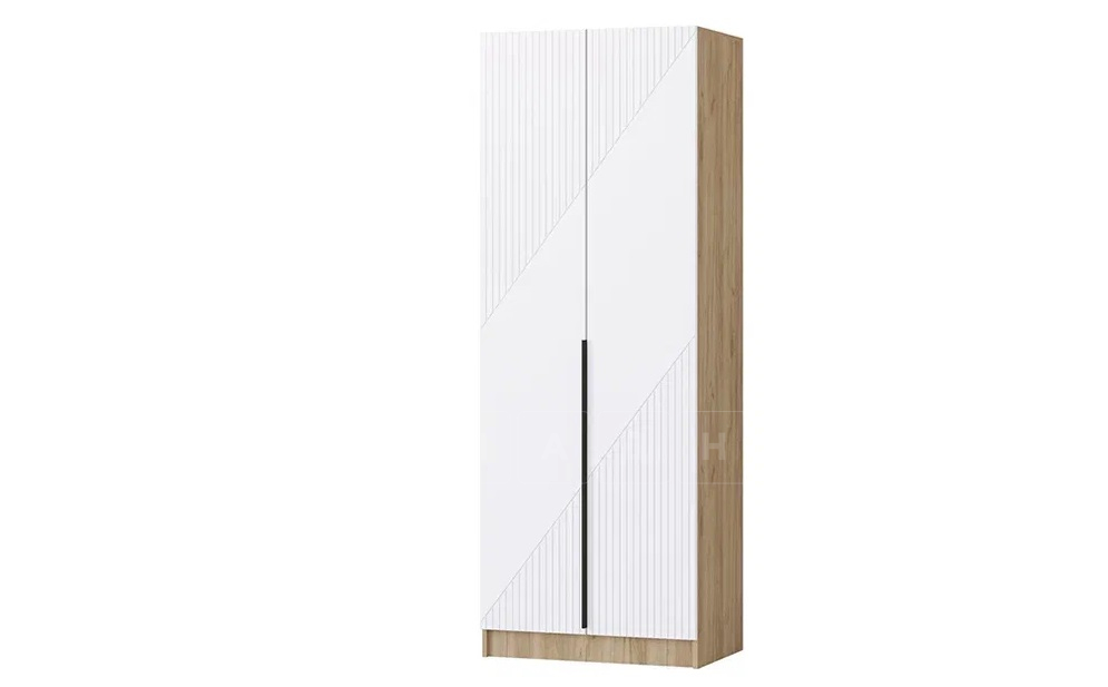 Шкаф распашной мдф Авис белый софтач 80 см