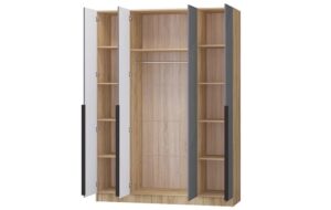 Шкаф распашной мдф Авис графит 160 см 26670 рублей, фото 2 | интернет-магазин Складно