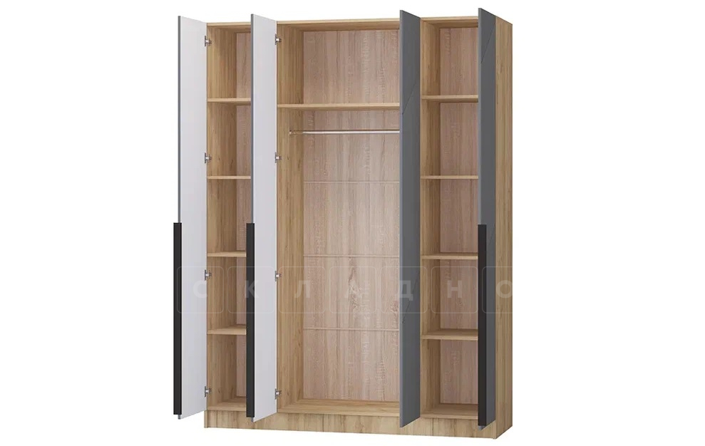 Шкаф распашной мдф Авис графит 160 см