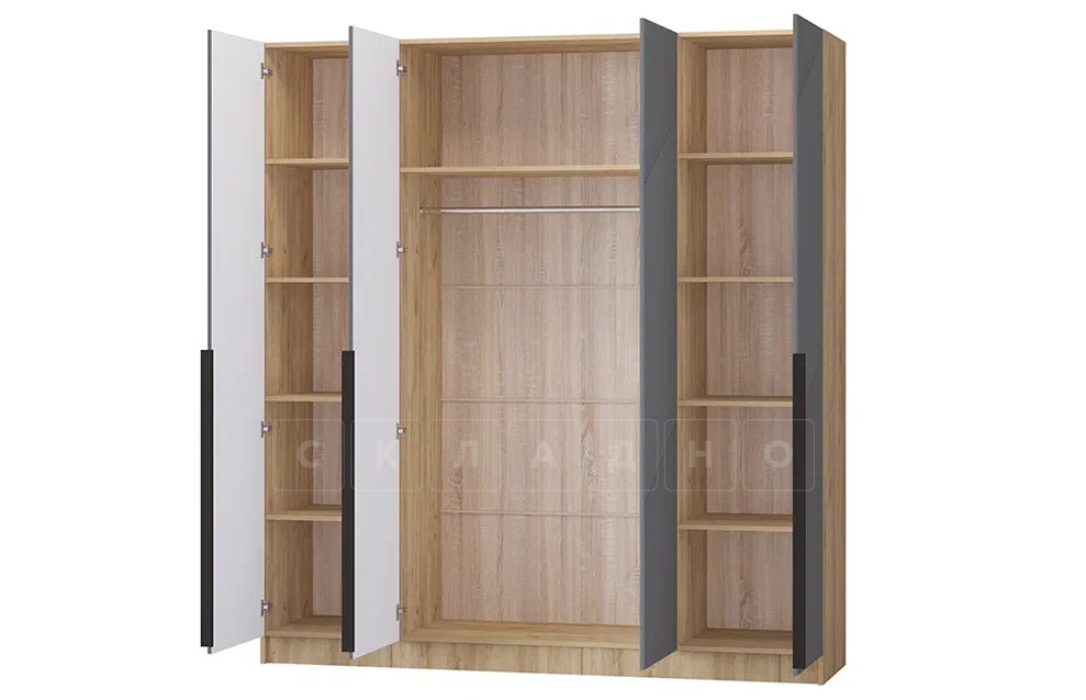 Шкаф распашной мдф Авис графит 200 см