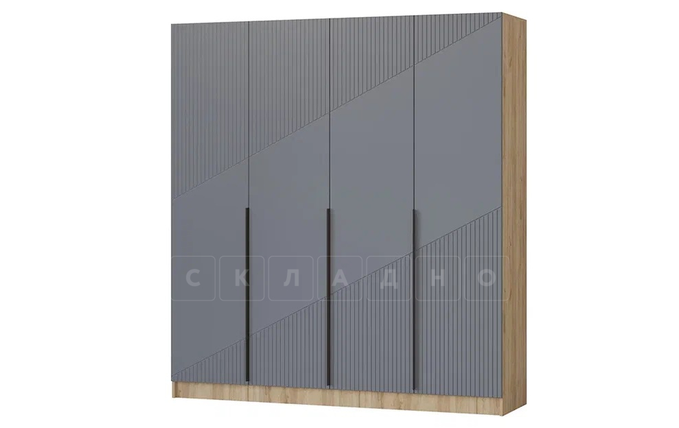 Шкаф распашной мдф Авис графит 200 см